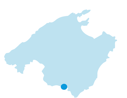 LA COLONIA of Sant Jordi - Map