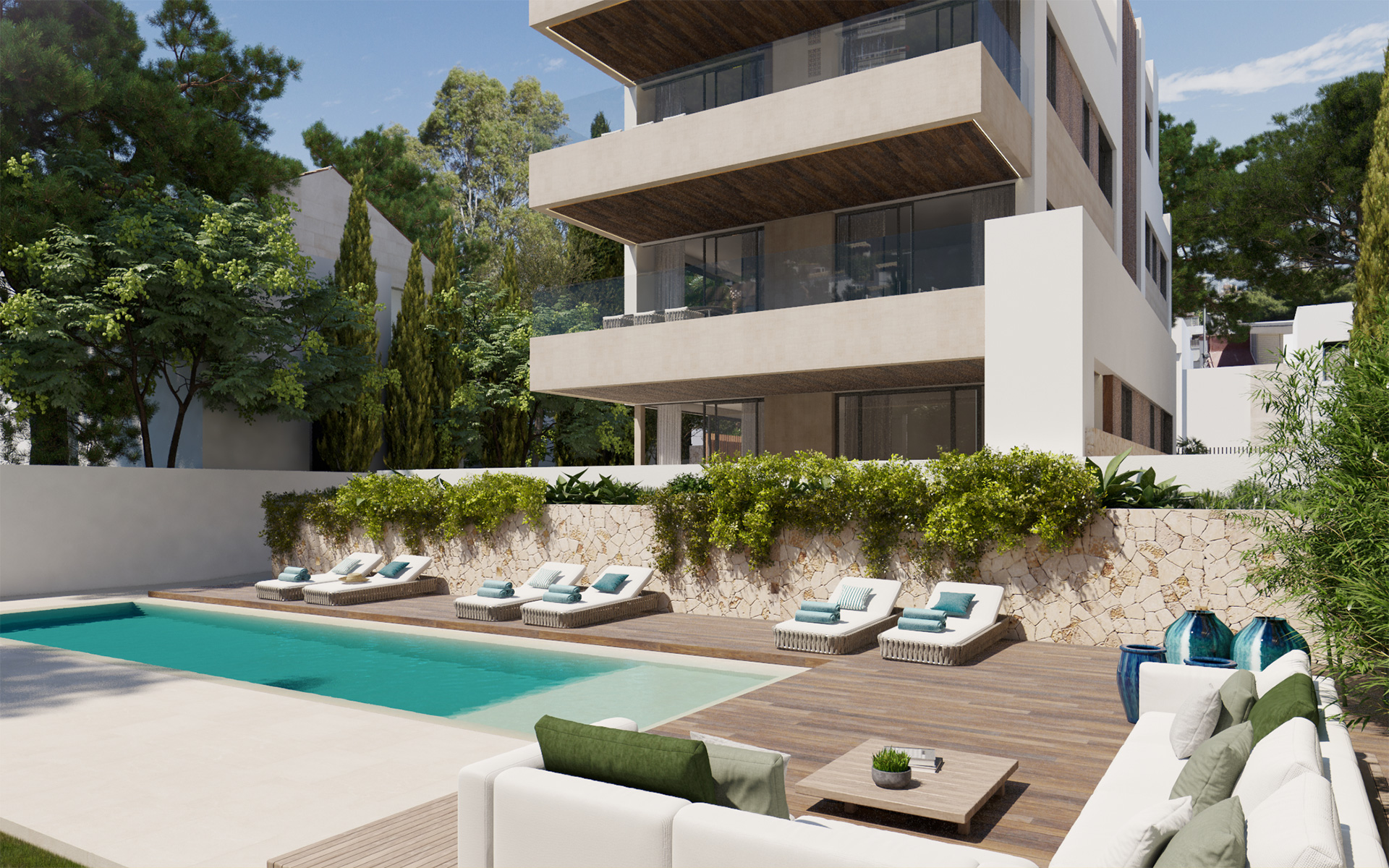 Fantastic flat with communal pool and parking in Son Armadams