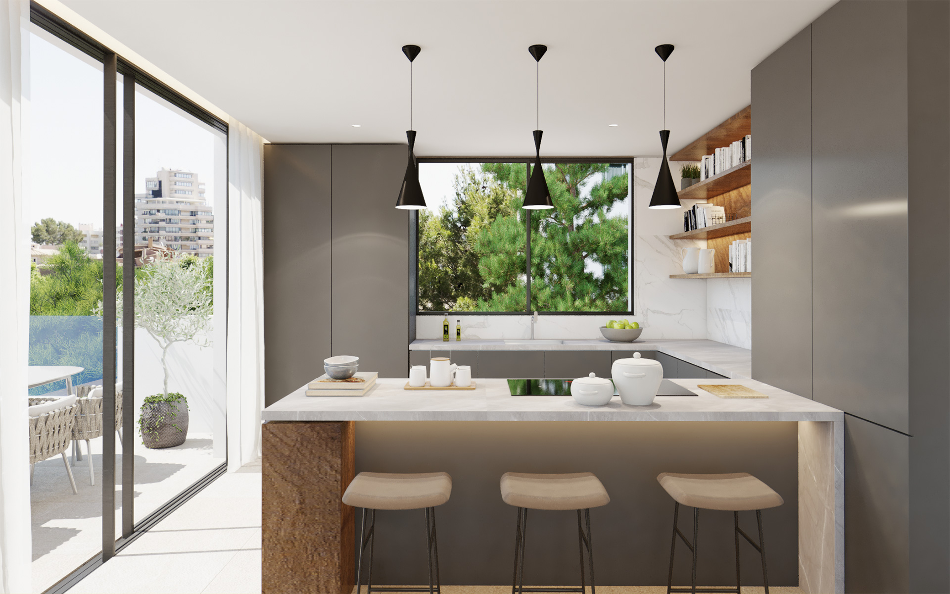 Fantastic flat with communal pool and parking in Son Armadams