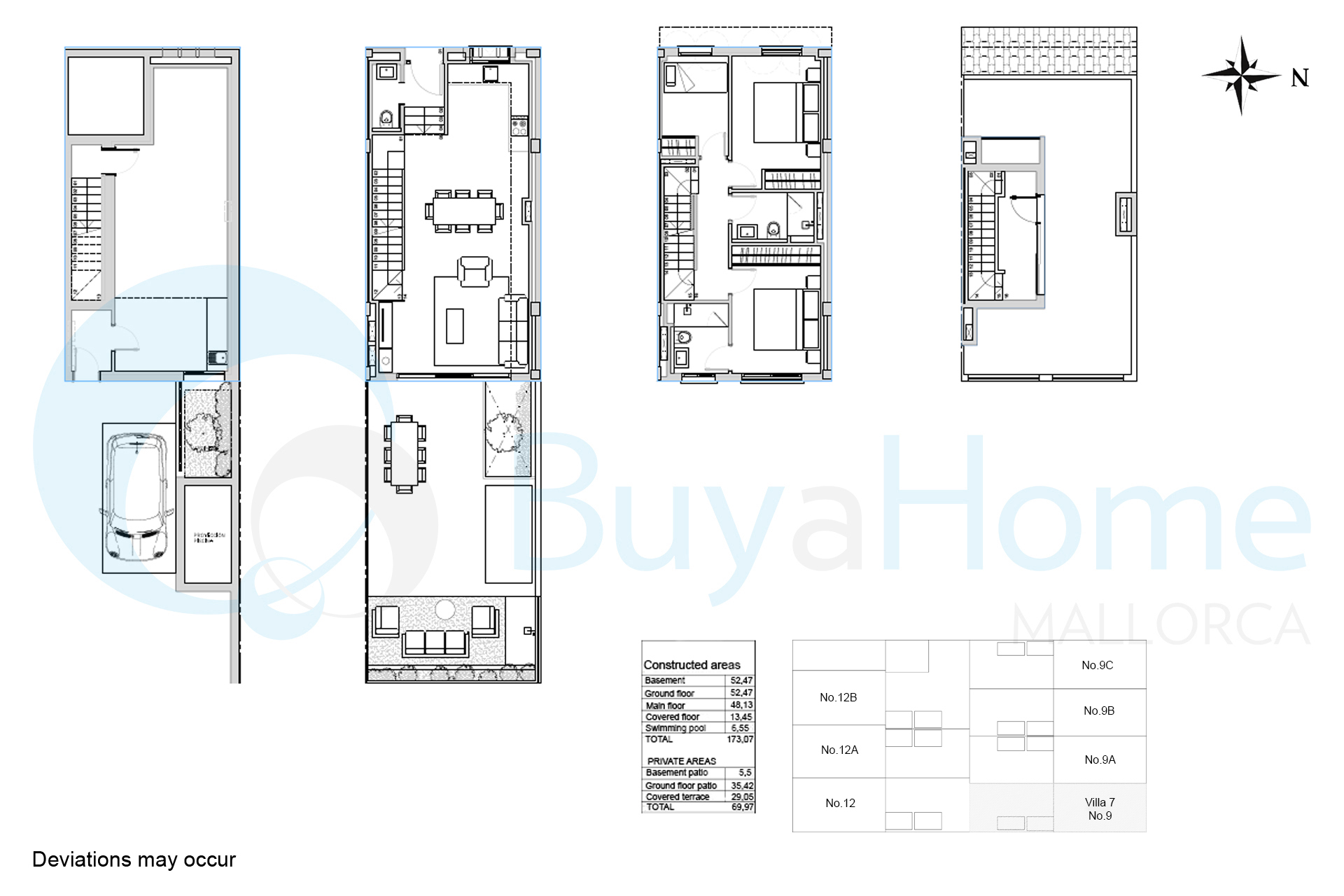 Fantastic townhouse of new construction with sea views and pool in Molinar